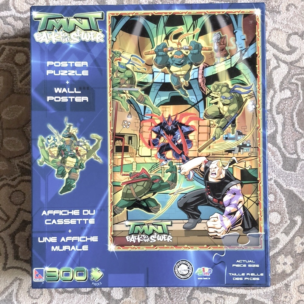 New TMNT Back to the Sewer 300 Piece Sure-lox Poster Puzzle and Wall Poster.